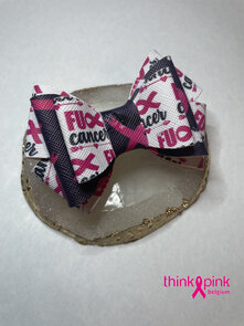 Haarspeld 'Think Pink-white'